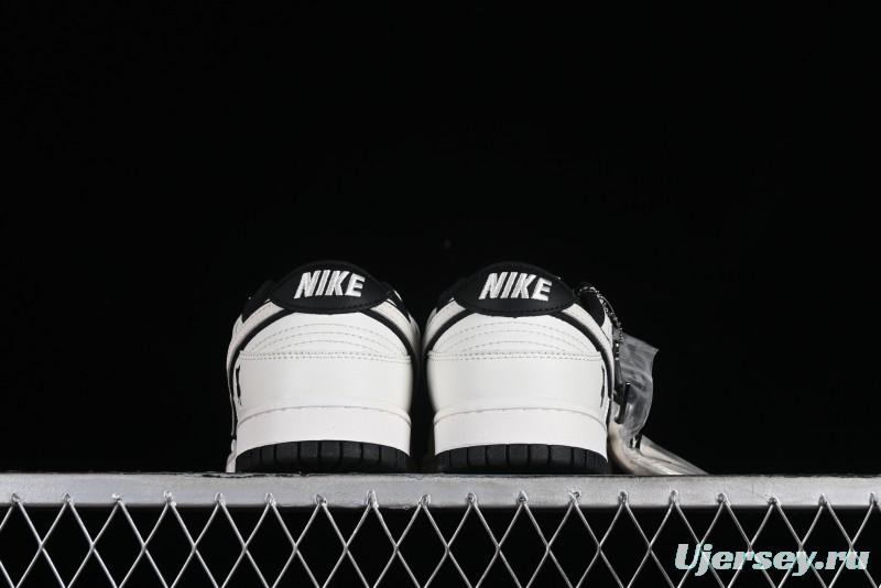 Nike SB Dunk Low LV Collaboration - Beige Black Violent Bear Anniversary High-End Custom Low-Top Casual Skate Shoes - SJ2068-239