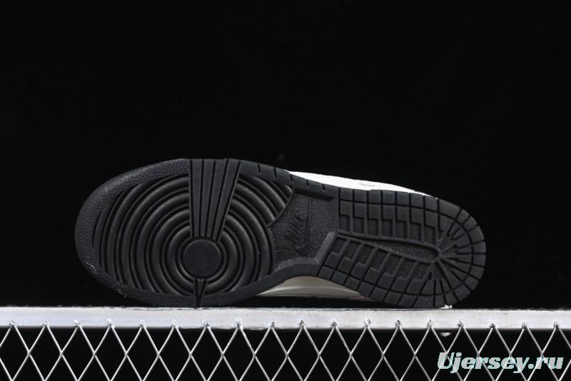 Nike SB Dunk Low Stussy Collaboration Zebra Black White Swoosh Anniversary Custom Low-Top Casual Skate Shoes - DJ2024-060