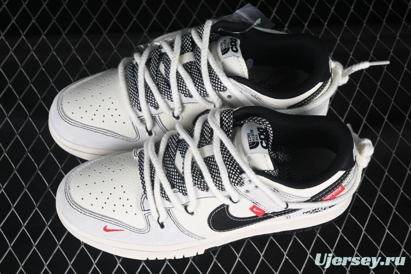 Nike SB Dunk Low The North Face x Supreme Triple Collaboration Strap Pig VIII Black Hook Anniversary High-End Custom Low-Top Casual Skate Shoes - YC5066-231