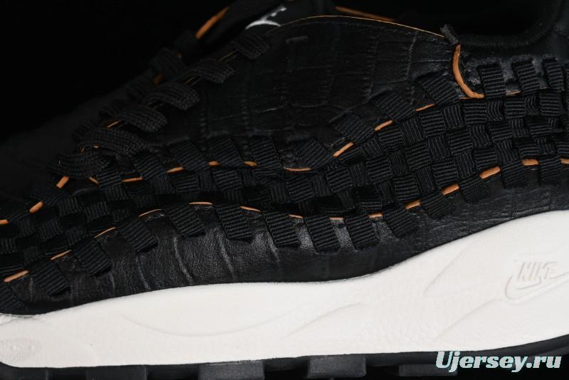 Nike Air Footscape Woven Asymmetrical Woven Slip-Resistant Low-Top Lifestyle Sneakers - FQ8129-010