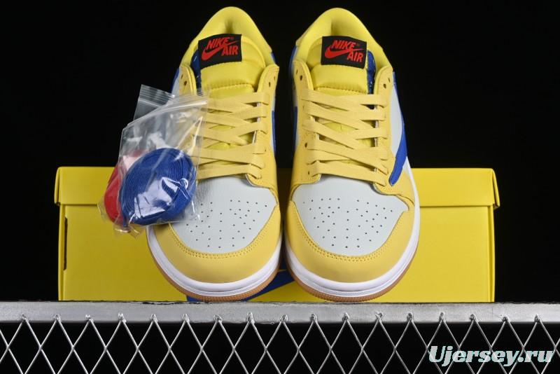 Nike Travis Scott x Air Jordan 1 Low OG Retro Sneakers with Reverse Swoosh - DZ4137-700