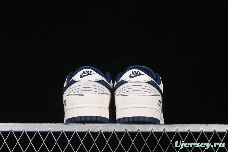 Nike SB Dunk Low Supreme Collaboration - Light Blue Double Swoosh Anniversary Custom Low-Top Casual Skate Shoes - XX3168-301