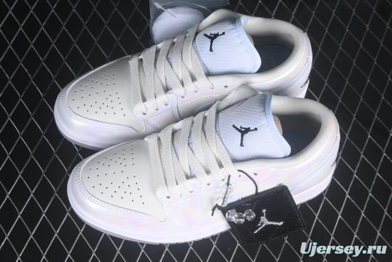 Nike Air Jordan 1 Low "Year of the Snake 2025" Retro Basketball Shoes with Pearl Iridescent Finish - HF4080-001