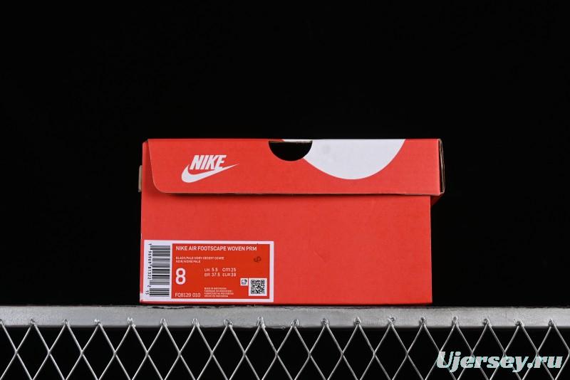 Nike Air Footscape Woven Asymmetrical Woven Slip-Resistant Low-Top Lifestyle Sneakers - FQ8129-010