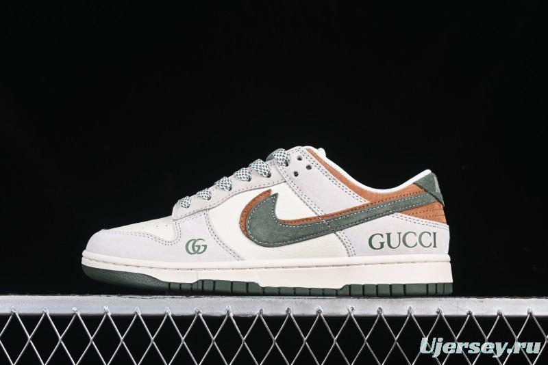 Nike SB Dunk Low Gucci Collaboration Anniversary High-End Custom Low-Top Casual Sneakers - DM6868-026