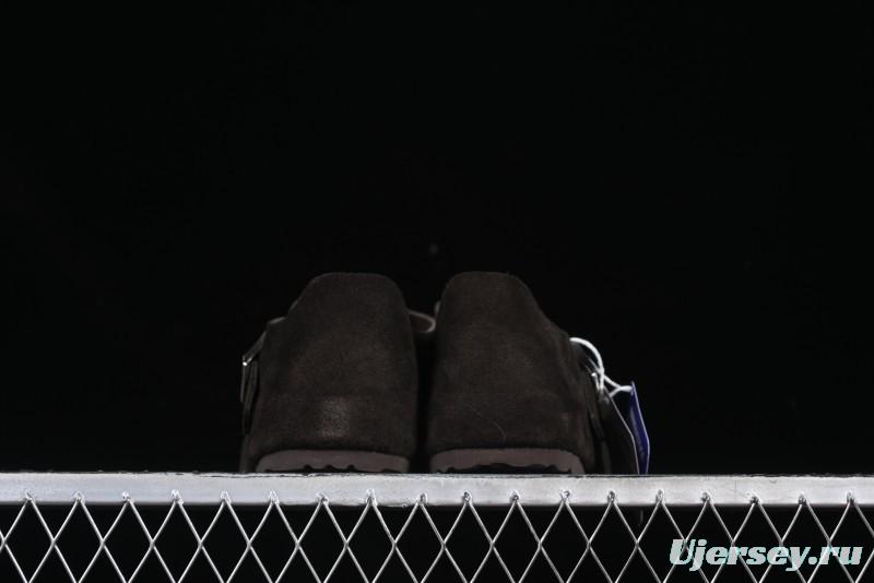 Birkenstock London BS Unisex Slip-On Casual Shoes with Soft Suede Leather and Lambswool Insole - BS