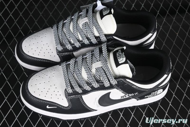 Nike SB Dunk Low The North Face Graffiti Black Swoosh Anniversary Custom Low-Top Casual Skate Shoes - DM6868-028