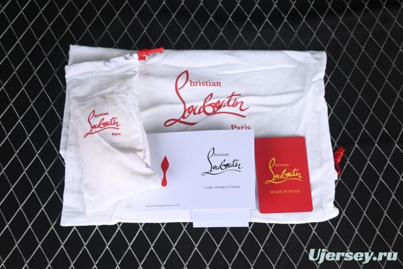 Christian Louboutin Funnyto Flat French Luxury Brand Green Color Block Low Top Sneakers - X.D4