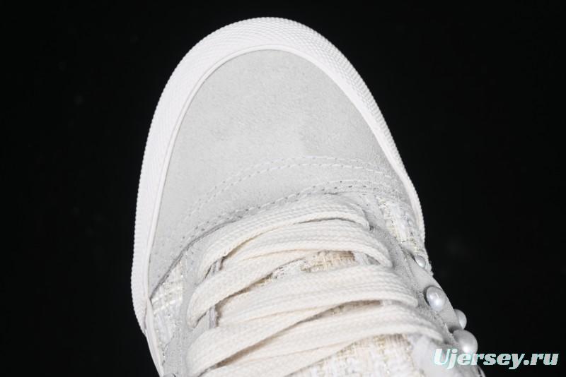 Vans Knu Skool Pearl White Chunky Sneakers with D-Ring Lacing System - VN000D22QC5