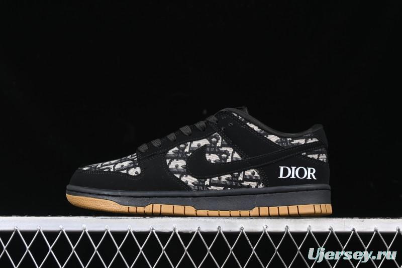 Nike SB Dunk Low APE Collaboration - Camouflage Black Swoosh Anniversary Custom Low-Top Casual Sneakers - KK1333-017