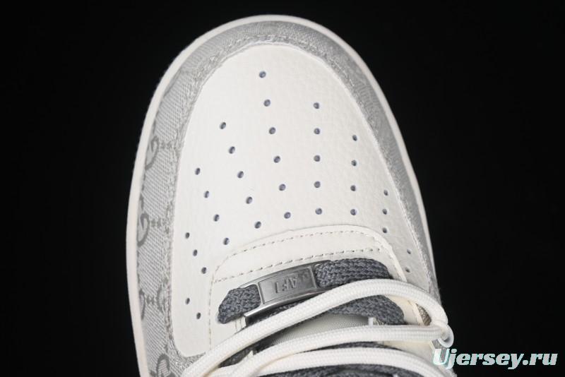 Nike Air Force 1 '07 Low Gucci Collaboration Smoke Gray Drawstring Casual Sneakers - SJ1198-105