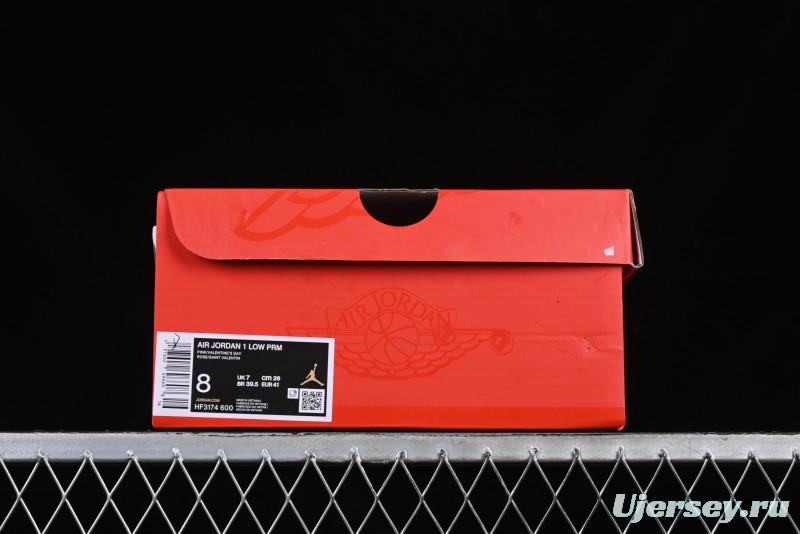 Nike Air Jordan 1 Low AJ1 Valentine's Day Jelly Pink Low-Top Lifestyle Basketball Shoes - HF3174-600