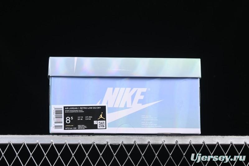 Nike Air Jordan 1 Low OG CNY AJ1 Snake Year Limited Silver Snake Low-Top Retro Basketball Shoes - HF3144-100