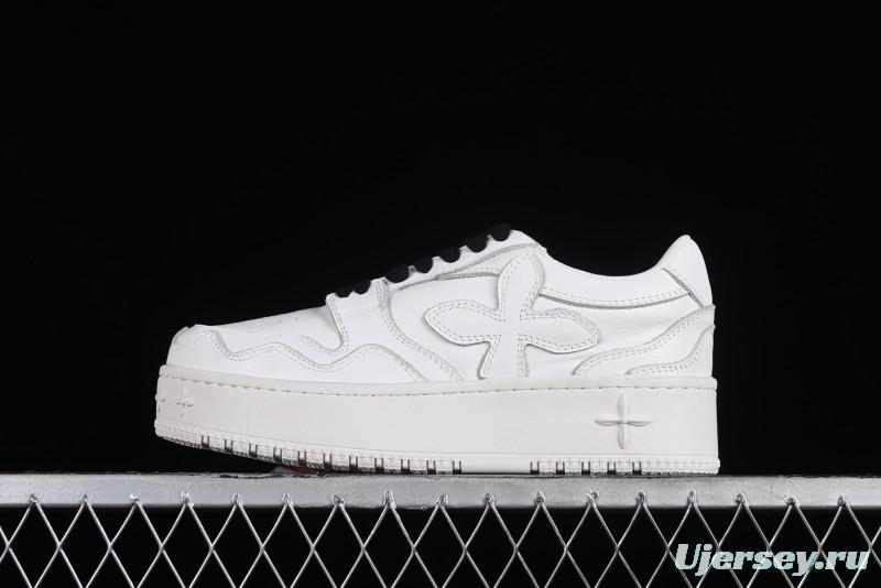 SMFK Comfortable Chunky Sole White Sneakers - T.D4