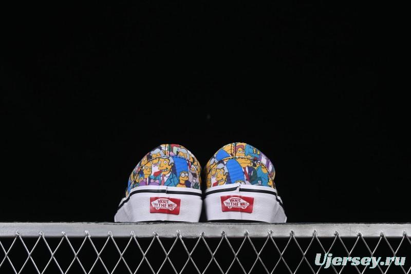Vans Slip-on Pro Simpson Family All Over Print Low Top Skate Shoes - VN0A3WMD1TJ