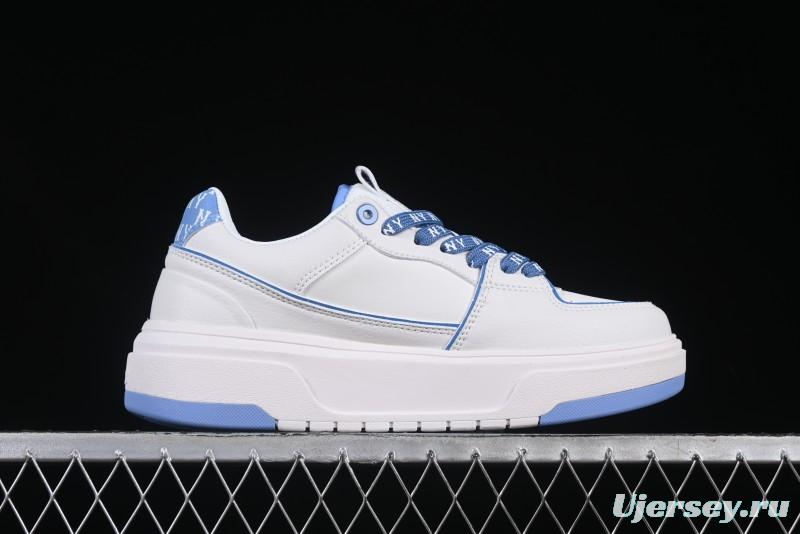 New York Yankees MLB Chunky Liner Denim Monogram Lightweight Elevated Platform Casual Sneakers - 3ASXD025N50BLS