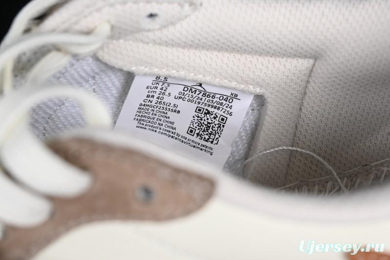 Nike Travis Scott x Fragment Design x Air Jordan 1 Low OG SP AJ1 Mocha Gold Low-top Casual Sneakers - DM7866-040