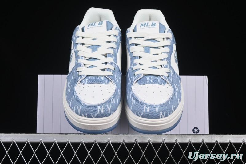 New York Yankees Chunky Liner Mid Denim Monogram Sandals with Thick Sole - 3ASXS015N50BLS