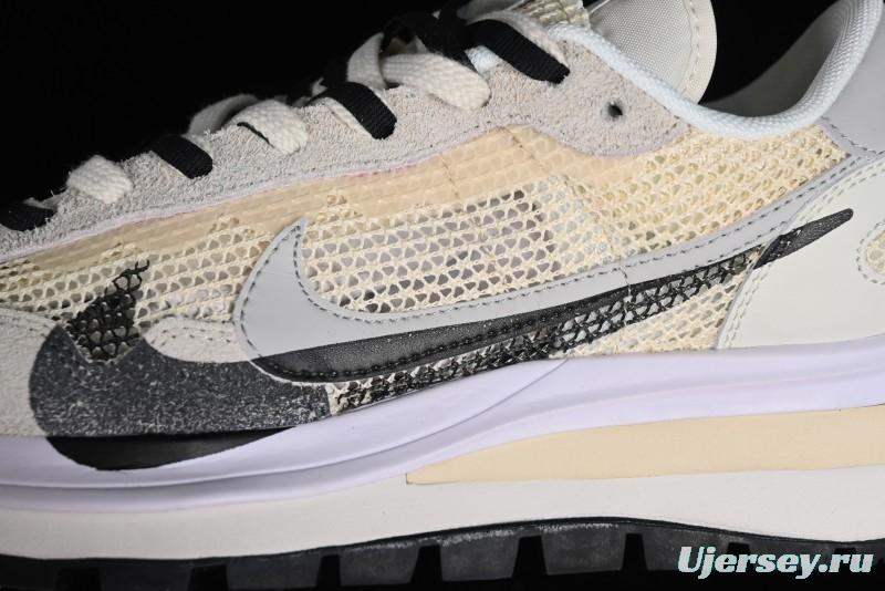 Nike Sacai VaporWaffle 3.0 Deconstructed Sneakers with Overlapping Swoosh and Dual Tongue - CV1363-101