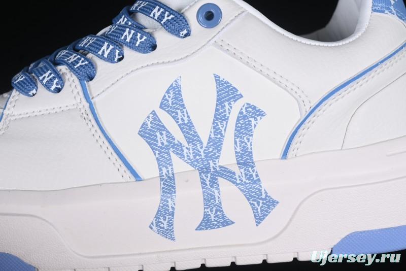 New York Yankees MLB Chunky Liner Denim Monogram Lightweight Elevated Platform Casual Sneakers - 3ASXD025N50BLS