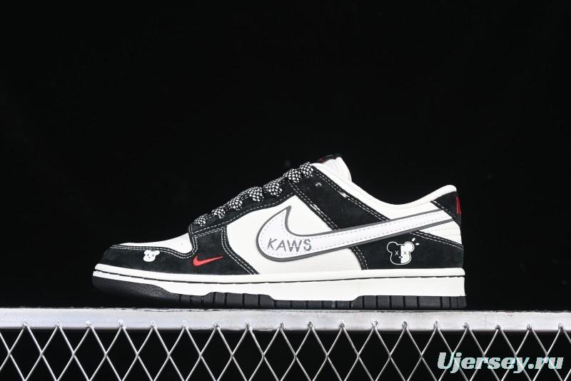 Nike SB Dunk Low KAWS Collaboration Anniversary Custom Sneakers with White Bear Swoosh - DJ2024-110