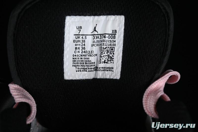 Nike Air Jordan 1 Low AJ1 Retro Basketball Shoes with Black Pink Bow Design - DX4374-008