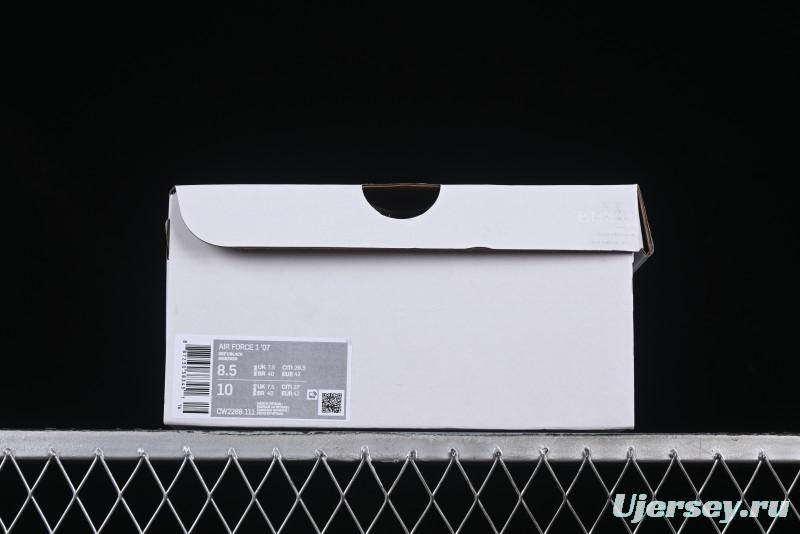 Nike Air Force 1 '07 Low Shadow Knight Grey White Black Casual Sneakers - CW2288-111