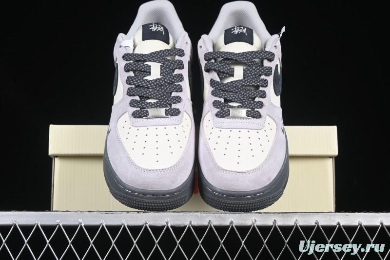 Nike Air Force 1 '07 Low Stussy Collaboration Beige Grey Jade Sole Low-Top Casual Sneakers - XZ6188-196