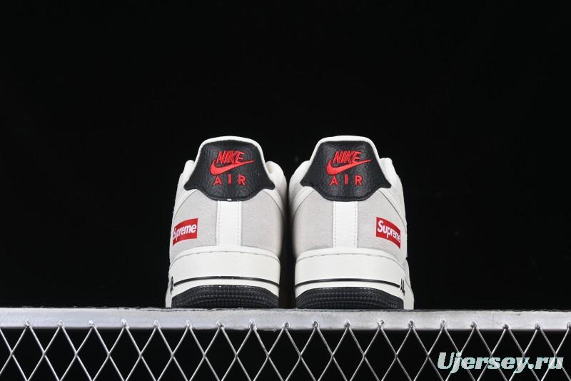 Nike Air Force 1 '07 Low Supreme Collaboration - Beige Grey Woven Label Casual Sneakers - CH6336-517