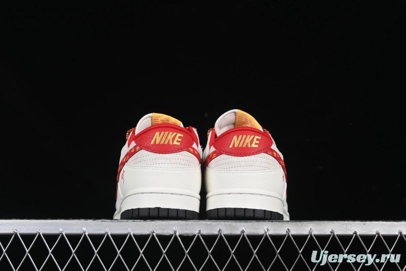 Nike SB Dunk Low Year of the Snake Series Monogram Red Swoosh Anniversary Custom Low-Top Casual Skate Shoes - DJ2024-081