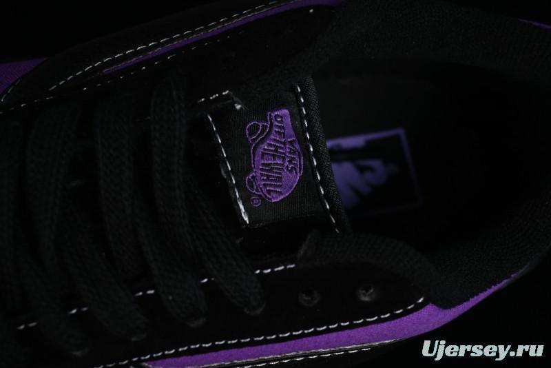 Vans Classics Knu Skool Black Purple Slip-On Shoes - VN0009QCSWE