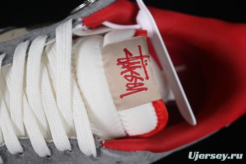 Nike Air Force 1 '07 Low Stussy Collaboration Olive Green Star Low-Top Casual Sneakers - KK1988-034