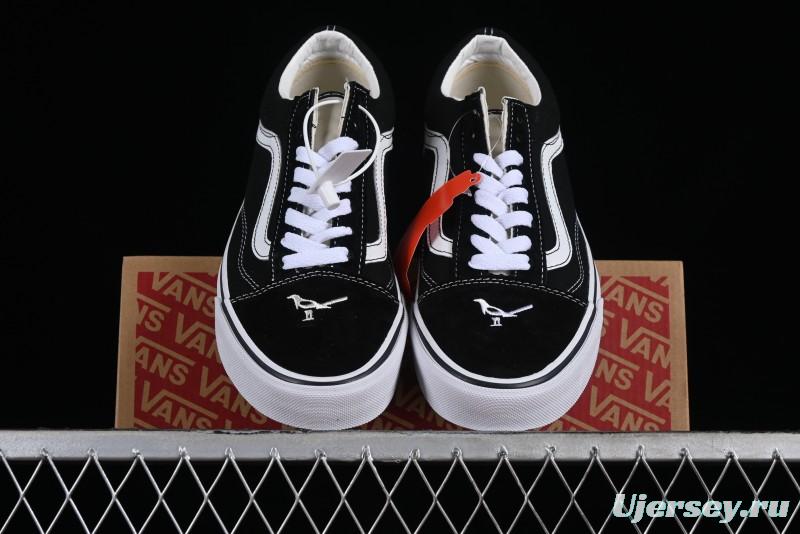 Vans Buzz Old Skool Peace Dove Classic Canvas Patchwork Low-Top Skate Shoes - VN000CR5BPB