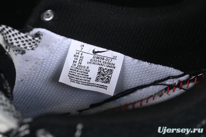 Nike Air Force 1 '07 Low Stussy Collaboration Black Grey Outsole Low-Top Casual Sneakers - SJ6698-017