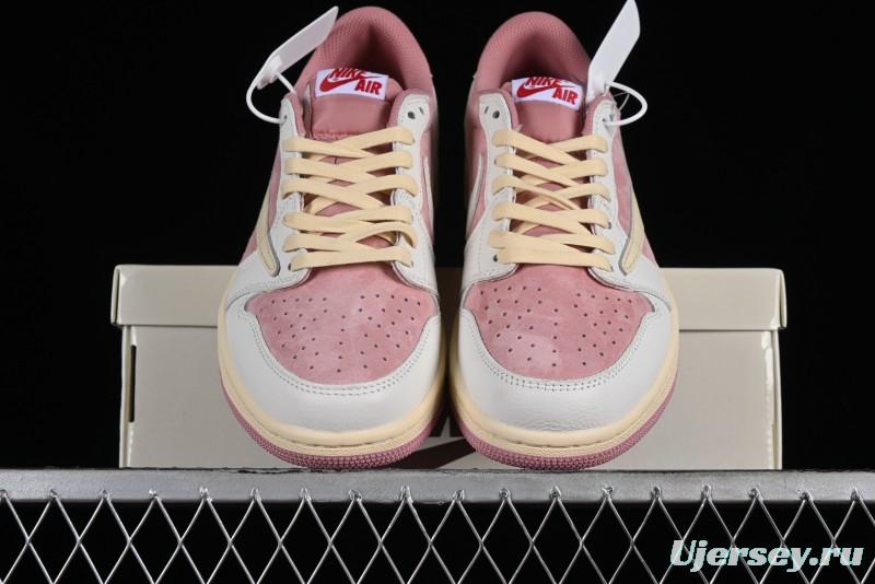 Nike Travis Scott x Air Jordan 1 Low OG AJ1 Reverse Swoosh Sneakers - DM7866-600