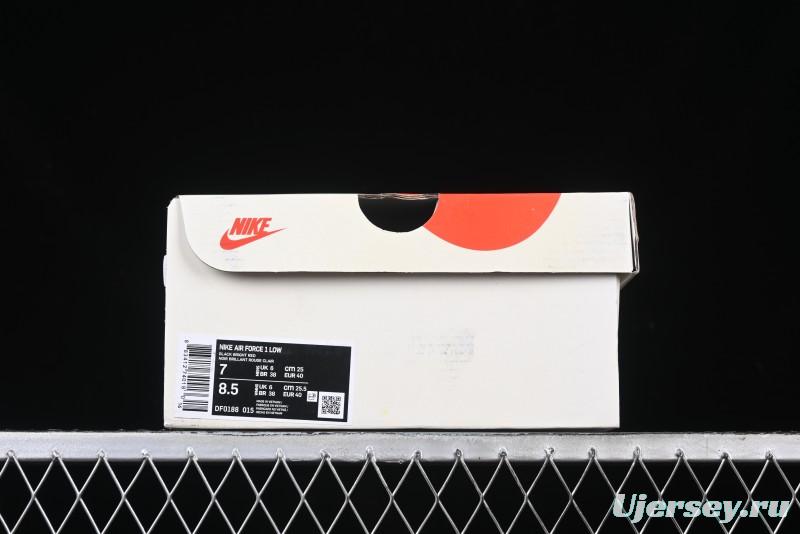 Nike Air Force 1 '07 Low Casual Sneakers in Heartbeat Orange with Full-Length Air Cushion - DF0188-015