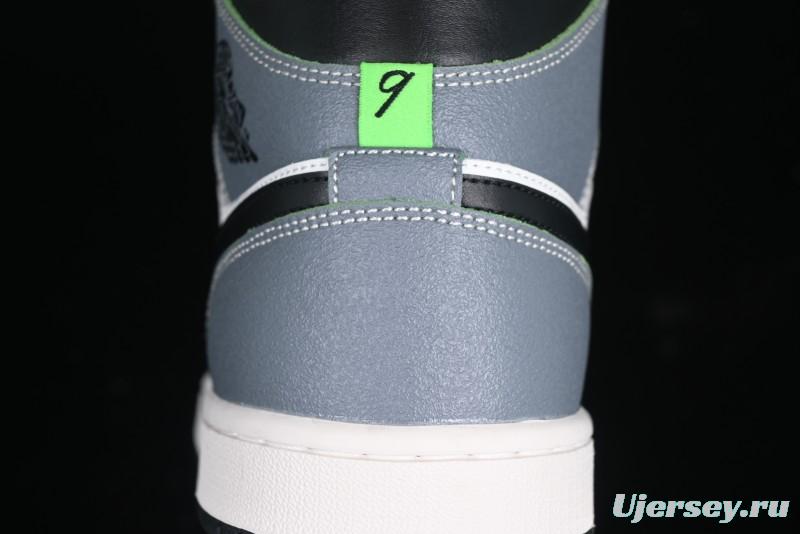 Nike Air Jordan 1 Mid Basketball Shoes in White Grey Brown Casa 93 Colorway - HQ3829-001