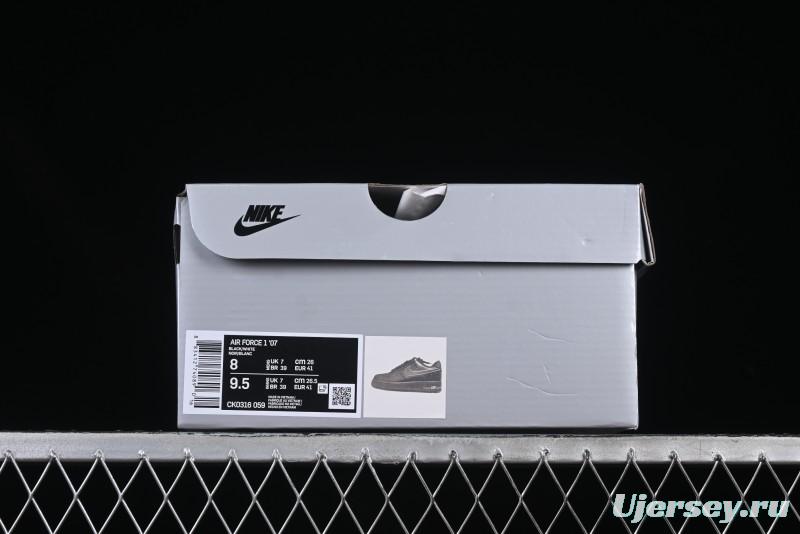 Nike Air Force 1 '07 Low 2D Anime Theme Black White Splatter Casual Sneakers - CK0316-059