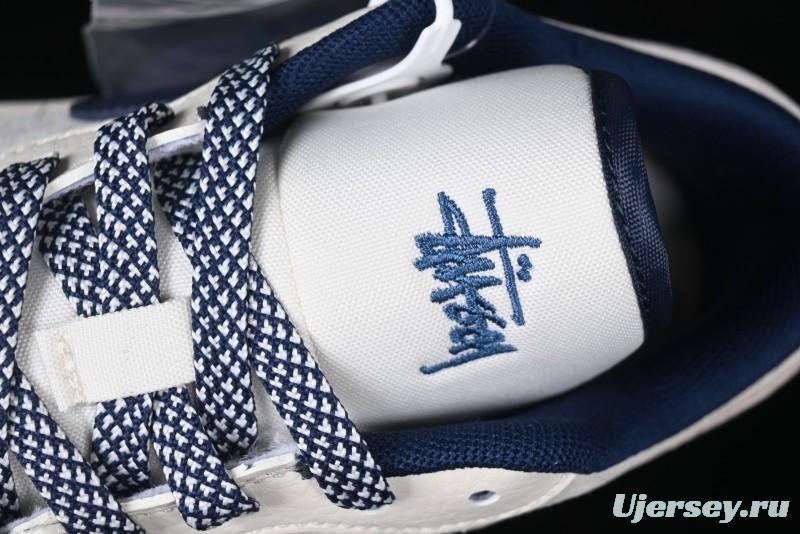 Nike Air Jordan 1 Low Stussy Collaboration - Light Grey Blue Hook Retro Basketball Shoes - SJ9950-046