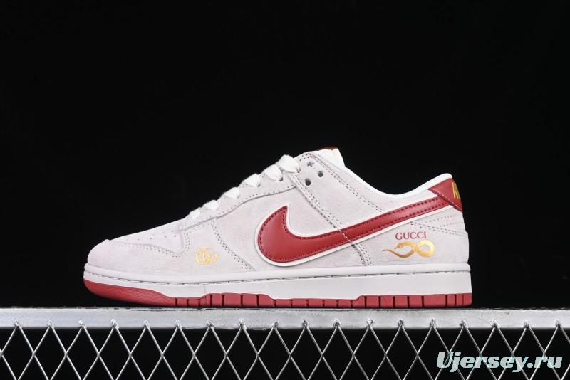 Nike SB Dunk Low Gucci Collaboration Red Snake Anniversary High-End Custom Low-Top Casual Sneakers - XX3168-111