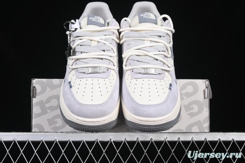 Nike Air Force 1 '07 Low The North Face Collaboration Silver Swoosh Drawstring Casual Sneakers - DM6688-016