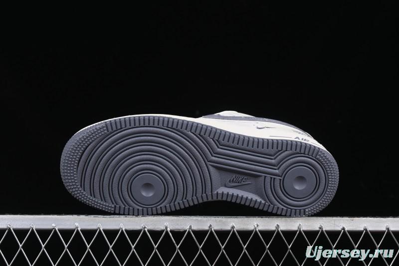 Nike Air Force 1 '07 Low Stussy Collaboration Beige Grey Embroidered Swoosh Low-Top Casual Sneakers - DM6688-003