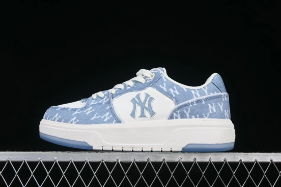 New York Yankees Chunky Liner Mid Denim Monogram Sandals with Thick Sole - 3ASXS015N50BLS