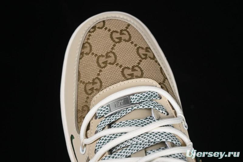 Nike Air Force 1 '07 Low Gucci Collaboration Lace-Up Low-Top Casual Sneakers - SJ1198-102