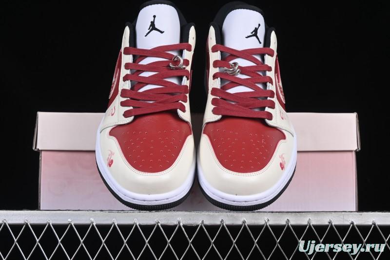 Nike Air Jordan 1 Low OG Retro Basketball Shoes Snake Year Limited Edition - 553558-132