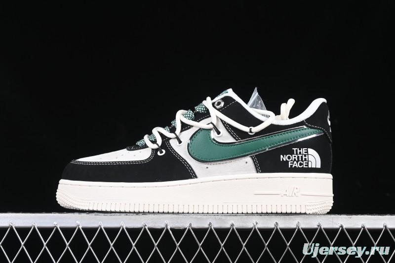 Nike Air Force 1 '07 Low The North Face Collaboration Black Green Lace-Up Low-Top Casual Sneakers - SJ1198-110