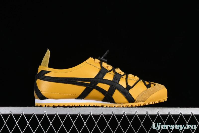 Onitsuka Tiger Mexico 66 Low-Top Leather Sneakers with Lace-Up Design - DL408-0490