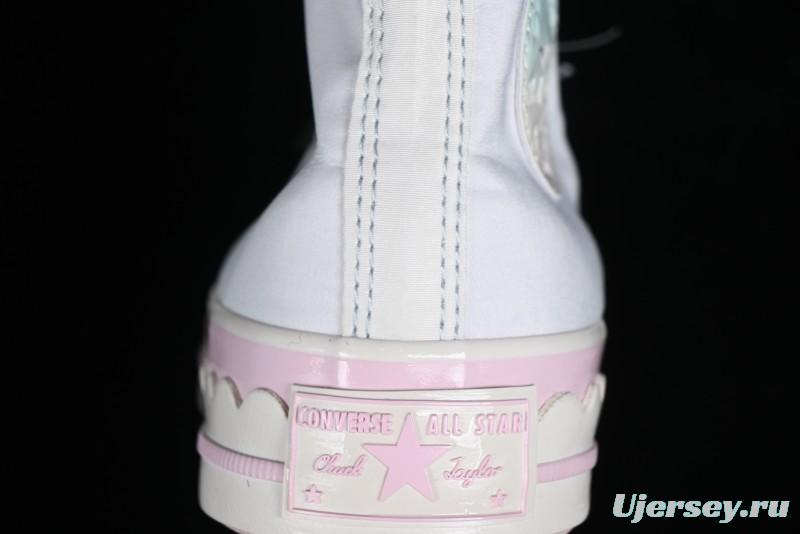 Converse Chuck 1970s Ice Cream Fun White Pink High Top Canvas Sneakers - A10947C