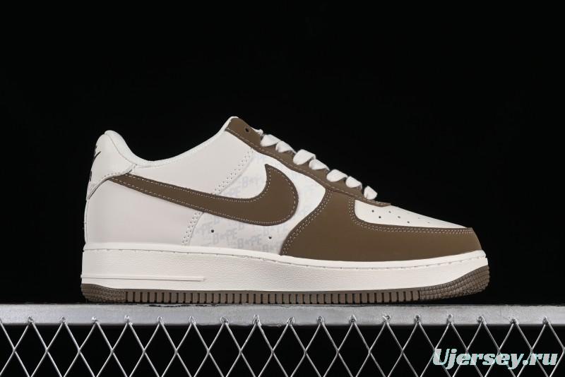Nike Air Force 1 '07 Low BAPE Collaboration - Light Green Pigskin Low-Top Casual Sneakers - BA8806-225