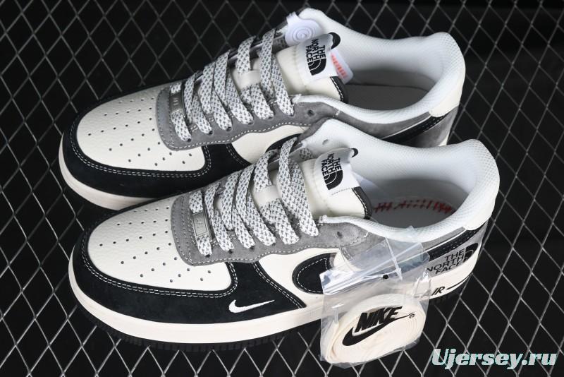 Nike Air Force 1'07 Low The North Face Collaboration Black Beige Grey Casual Sneakers - XZ6188-976